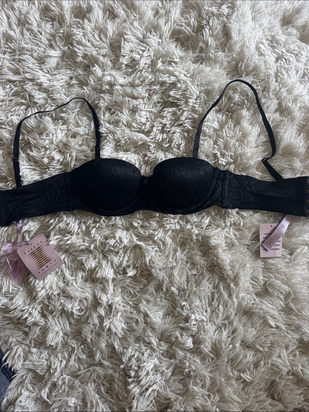 very sexy black Savage x Fenty bra 32B